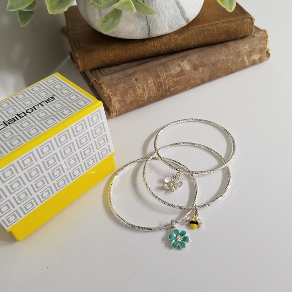 Liz Claiborne Bangle bracelet set. New with Box - Picture 1 of 5